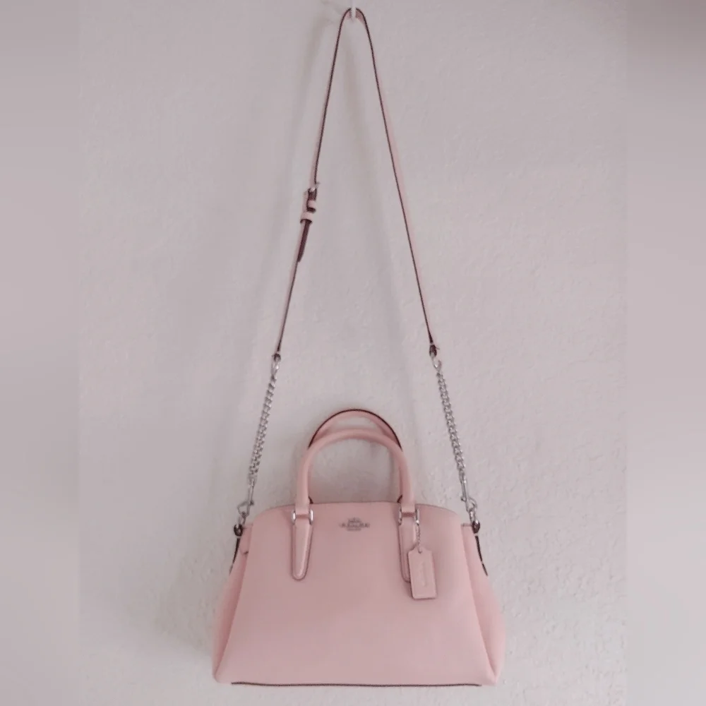 Coach Mini Sage Carryall Light Pink Satchel with Chain Strap - Picture 6 of 13